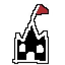 Pixel graphic of a castle