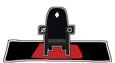 Pixel art of a throne